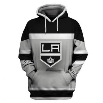 Men's Los Angeles Kings Gray All Stitched Hooded Sweatshirt