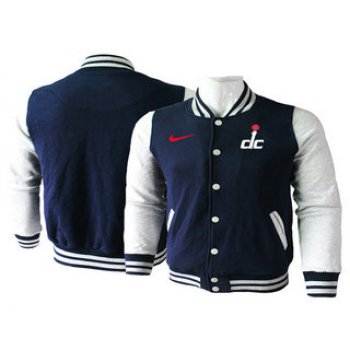 Men's Washington Wizards Navy Blue Stitched NBA Jacket