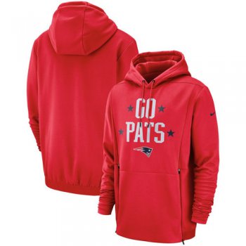 New England Patriots Nike Sideline Local Lockup Pullover Hoodie Red