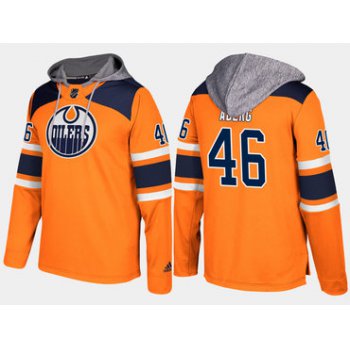 Adidas Edmonton Oilers 46 Pontus Aberg Name And Number Orange Hoodie