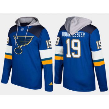 Adidas St. Louis Blues 19 Jay Bouwmeester Name And Number Blue Hoodie