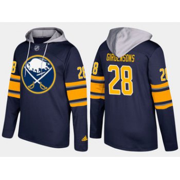 Adidas Buffalo Sabres 28 Zemgus Girgensons Name And Number Blue Hoodie
