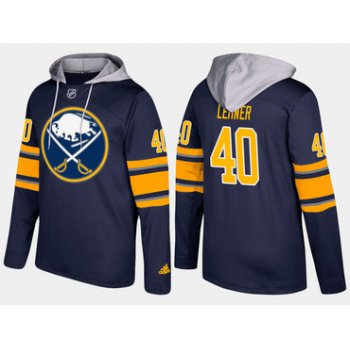 Adidas Buffalo Sabres 40 Robin Lehner Name And Number Blue Hoodie