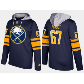 Adidas Buffalo Sabres 67 Benoit Pouliot Name And Number Blue Hoodie