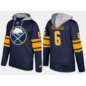 Adidas Buffalo Sabres 6 Marco Scandella Name And Number Blue Hoodie