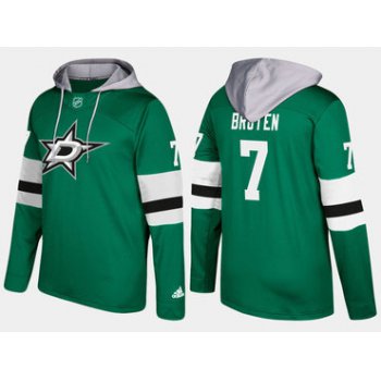 Adidas Dallas Stars 7 Neal Broten Retired Green Name And Number Hoodie