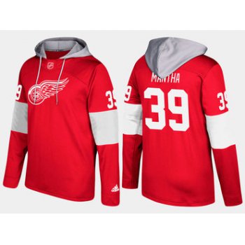 Adidas Detroit Red Wings 39 Anthony Mantha Name And Number Red Hoodie
