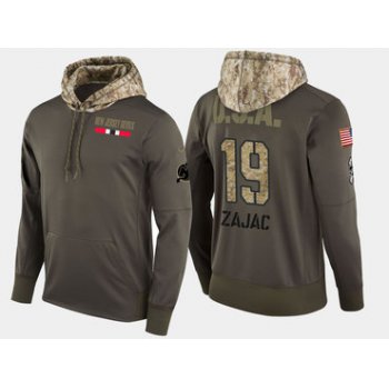Nike New Jersey Devils 19 Travis Zajac Olive Salute To Service Pullover Hoodie