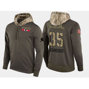 Nike New Jersey Devils 35 Cory Schneider Olive Salute To Service Pullover Hoodie