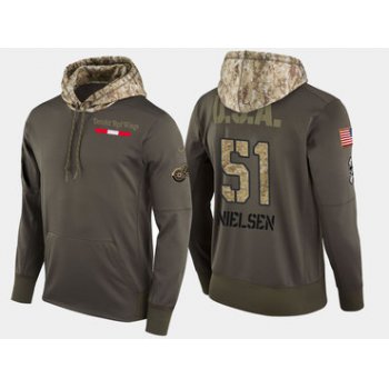 Nike Detroit Red Wings 51 Frans Nielsen Olive Salute To Service Pullover Hoodie