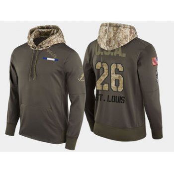 Nike Tampa Bay Lightning 26 Martin St. Louis Retired Olive Salute To Service Pullover Hoodie