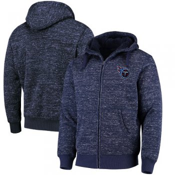 Men's Tennessee Titans G-III Sports by Carl Banks Heathered Navy Discovery Sherpa Full-Zip Jacket