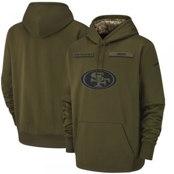 San Francisco 49ers Nike Salute to Service Sideline Therma Performance Pullover Hoodie - Olive