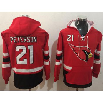 Nike Arizona Cardinals #21 Patrick Peterson Red Black Name & Number Pullover NFL Hoodie