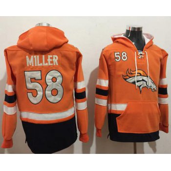 Nike Denver Broncos #58 Von Miller Orange Navy Blue Name & Number Pullover NFL Hoodie