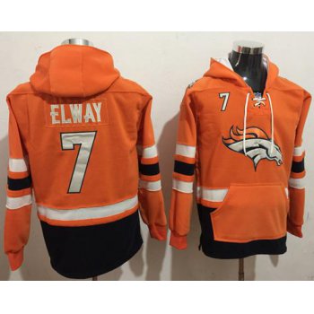 Nike Denver Broncos #7 John Elway Orange Navy Blue Name & Number Pullover NFL Hoodie