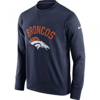 Men's Denver Broncos Nike Navy Sideline Circuit Performance Sweatshirt