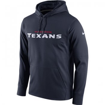 Men's Houston Texans Nike Navy Circuit Wordmark Essential Performance Pullover Hoodie