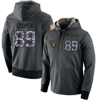 NFL Men's Nike Oakland Raiders #89 Amari Cooper Stitched Black Anthracite Salute to Service Player Performance Hoodie