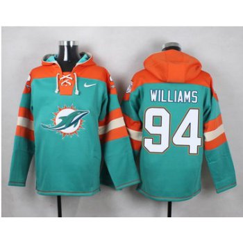 Nike Miami Dolphins #94 Mario Williams Aqua Green Player Pullover NFL Hoodie