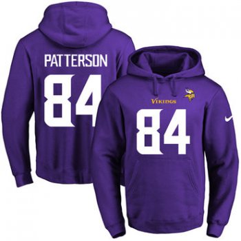 Nike Vikings #84 Cordarrelle Patterson Purple Name & Number Pullover NFL Hoodie