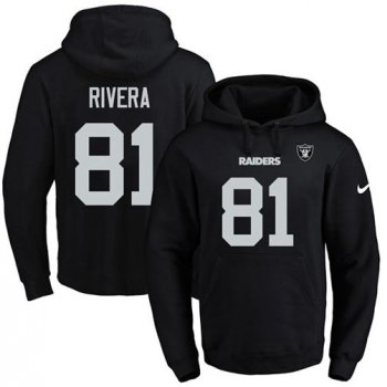 Nike Raiders #81 Mychal Rivera Black Name & Number Pullover NFL Hoodie