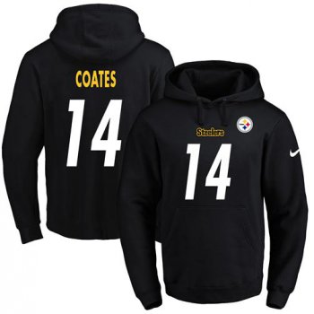 Nike Steelers #14 Sammie Coates Black Name & Number Pullover NFL Hoodie
