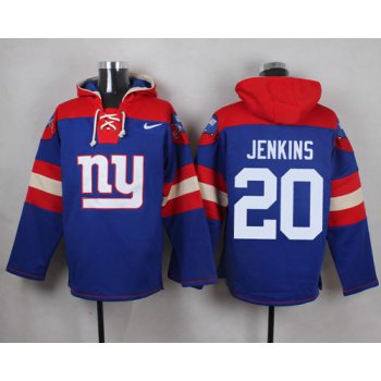 Nike Giants #20 Janoris Jenkins Royal Blue Player Pullover NFL Hoodie