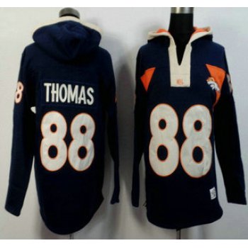 Men's Denver Broncos #88 Demaryius Thomas Navy Blue Alternate 2015 NFL Hoody