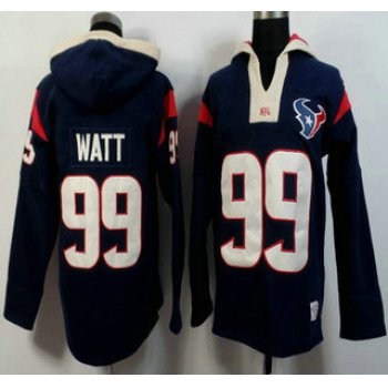 Men's Houston Texans #99 J.J. Watt Navy Blue Team Color 2015 NFL Hoody