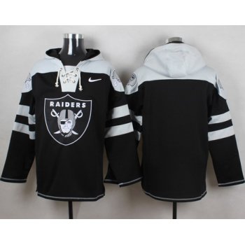 Men's Oakland Raiders Blank Black Team Color 2014 NFL Nike Hoodie