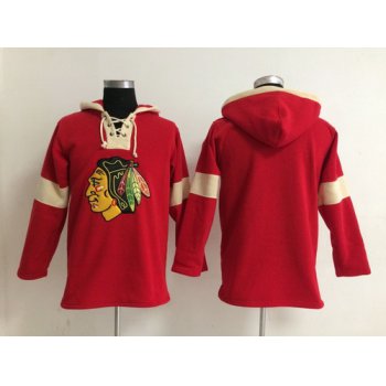 2014 Old Time Hockey Chicago Blackhawks Blank Red Hoodie