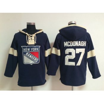 2014 Old Time Hockey New York Rangers #27 Ryan Mcdonagh Navy Blue Hoodie