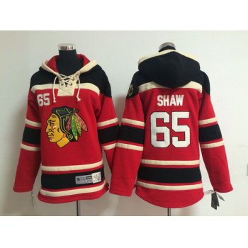 Old Time Hockey Chicago Blackhawks #65 Andrew Shaw Red Kids Hoodie