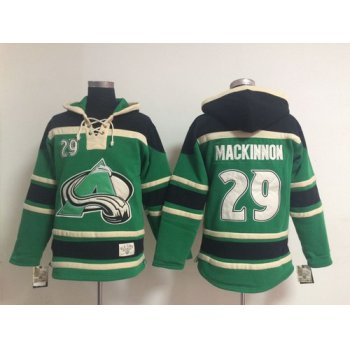Old Time Hockey Colorado Avalanche #29 Nathan MacKinnon Green Hoodie