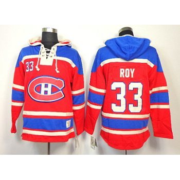 Old Time Hockey Montreal Canadiens #33 Patrick Roy Red Hoodie