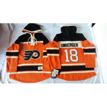 Old Time Hockey Philadelphia Flyers #18 R. J. Umberger 2012 Winter Classic Orange Hoodie