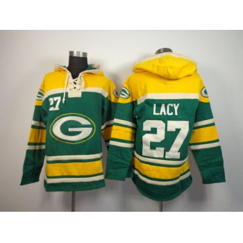 Green Bay Packers #27 Eddie Lacy 2014 Green Hoodie