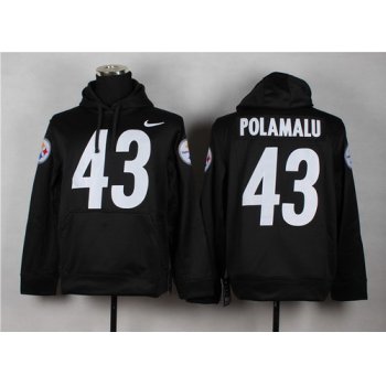 Nike Pittsburgh Steelers #43 Troy Polamalu Black Hoodie