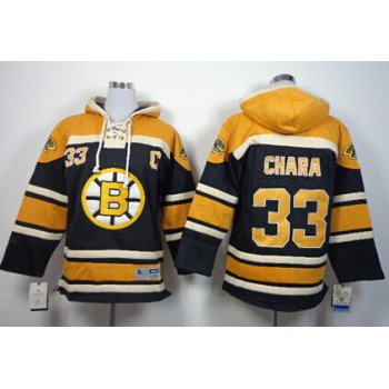 Old Time Hockey Boston Bruins #33 Zdeno Chara Black Kids Hoodie