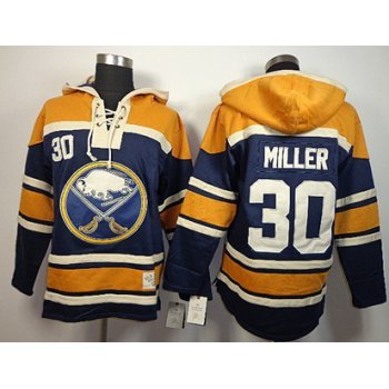 Old Time Hockey Buffalo Sabres #30 Ryan Miller Navy Blue Hoodie