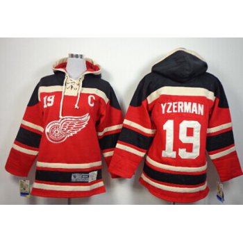 Old Time Hockey Detroit Red Wings #19 Steve Yzerman Red Kids Hoodie