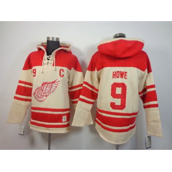 Old Time Hockey Detroit Red Wings #9 Gordie Howe Cream Hoodie