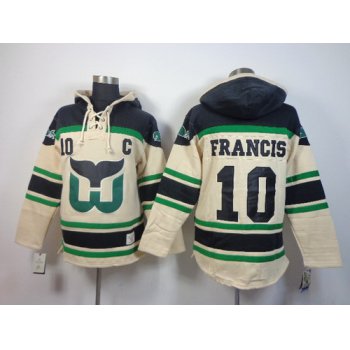Old Time Hockey Hartford Whalers #10 Ron Francis Cream Hoodie