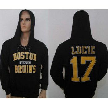 CCM Boston Bruins #17 Milan Lucic Black Hoodie
