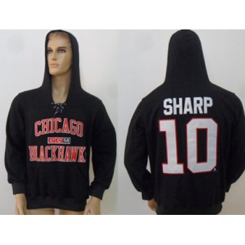 CCM Chicago Blackhawks #10 Patrick Sharp Black Hoodie