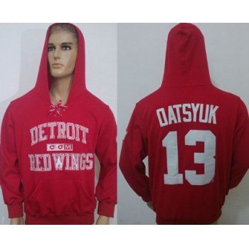 CCM Detroit Red Wings #13 Pavel Datsyuk Red Hoodie