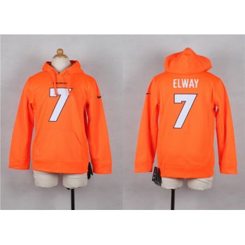 Nike Denver Broncos #7 John Elway Orange Kids Hoodie