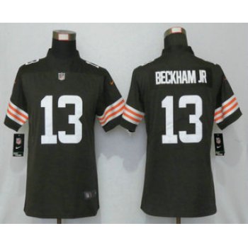Women's Cleveland Browns #13 Odell Beckham Jr Brown 2020 NEW Vapor Untouchable Stitched NFL Nike Limited Jersey