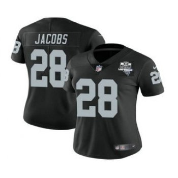 Women's Las Vegas Raiders Black #28 Josh Jacobs 2020 Inaugural Season Vapor Untouchable Limited Stitched Jersey